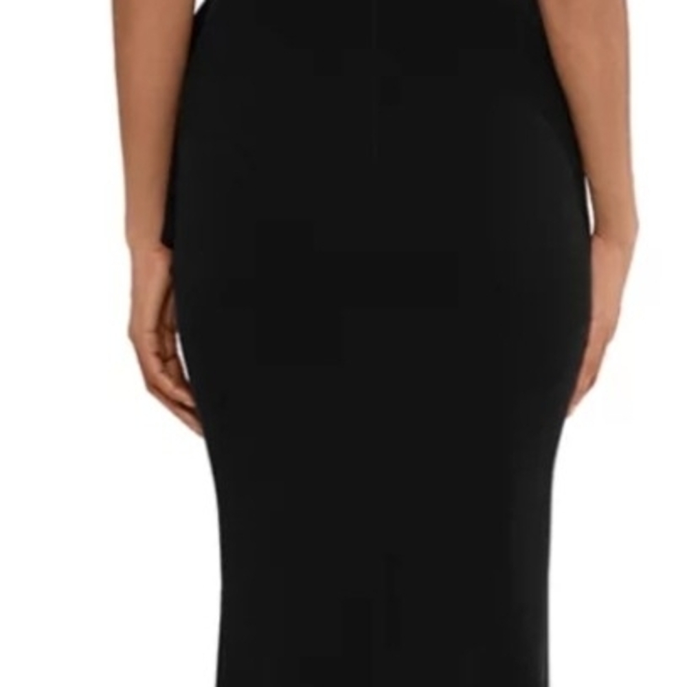 Betsy & Adam Ruffle Black Dress. - Picture 2 of 16